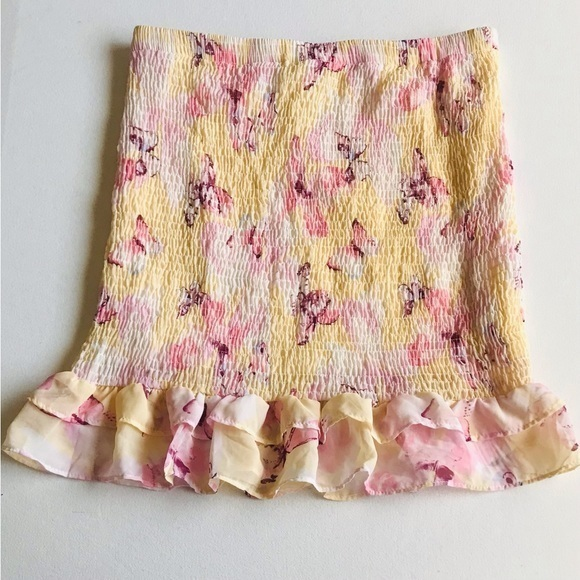 Story On Butterfly Print‎ Mini Skirt Medium - Picture 1 of 9